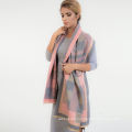 New colors women shawls oversize wraps soft long premium viscose plaid hijab scarf